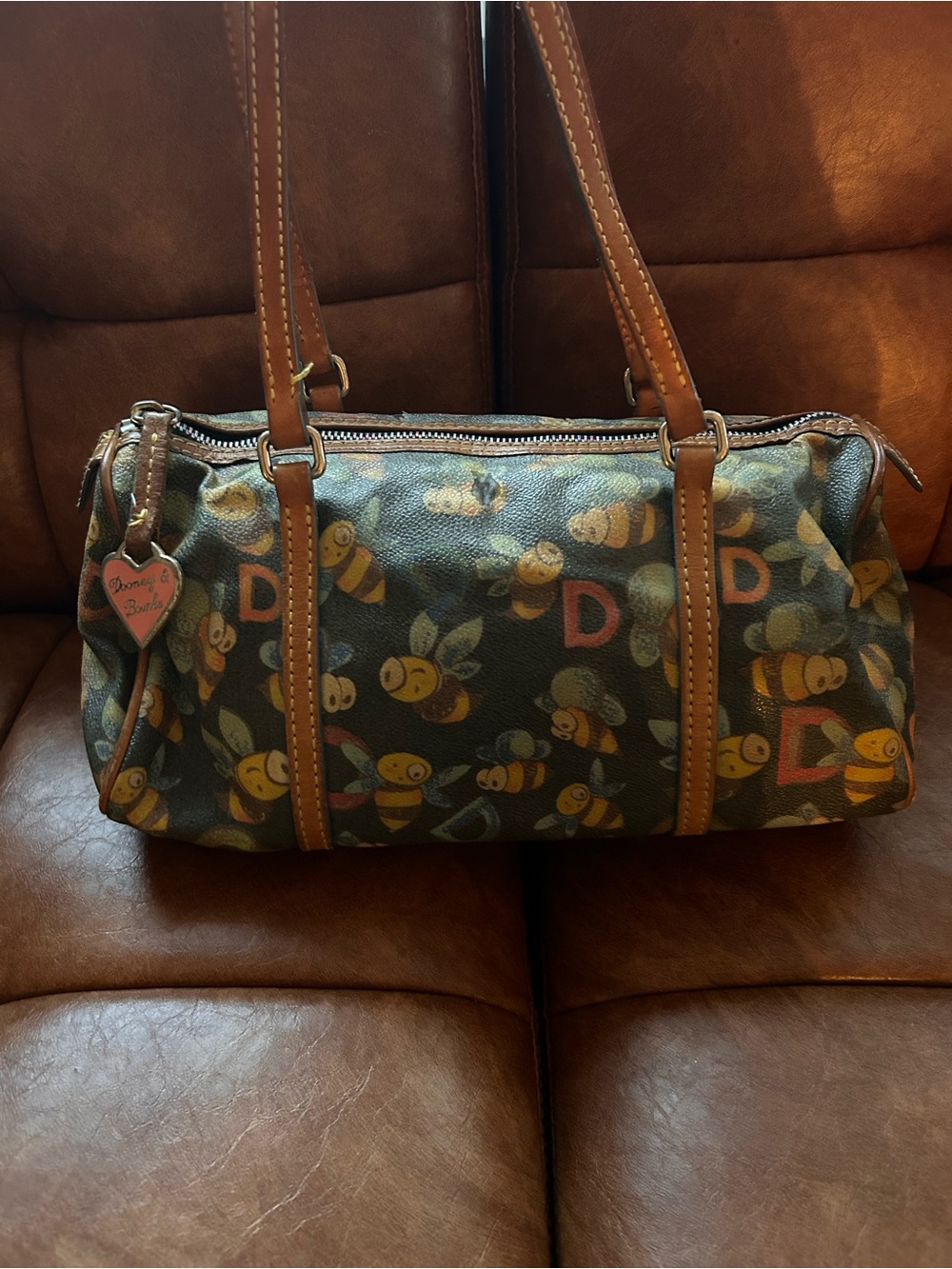 Vintage Dooney & Bourke Bumble Bee Barrel Bag Y2K Charm